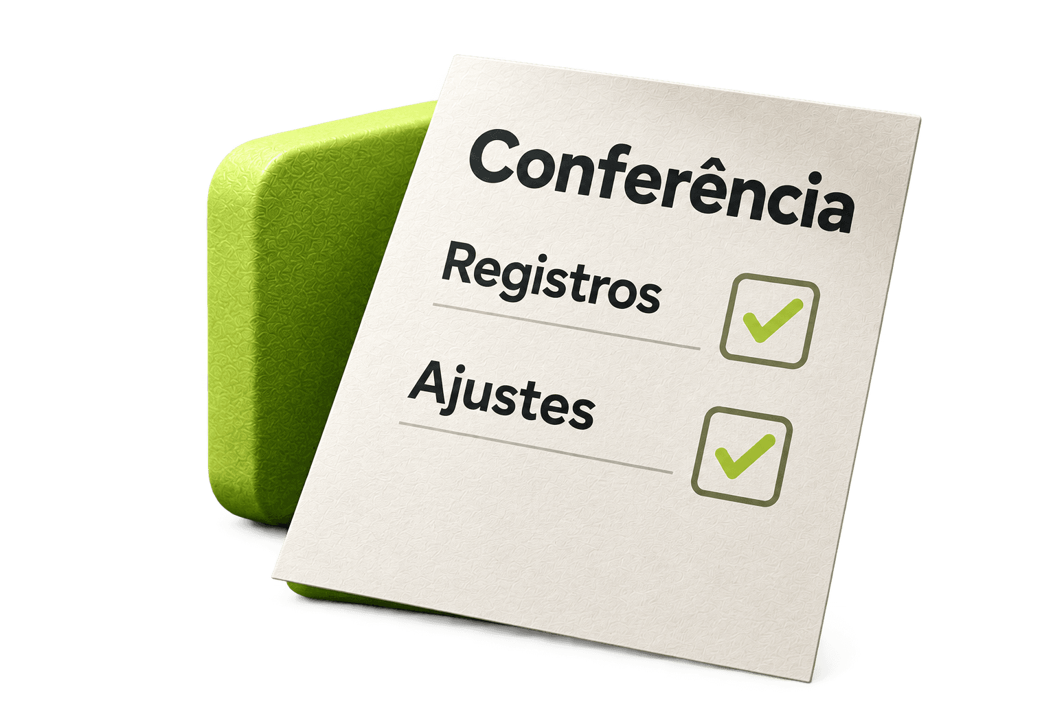 Lista de conferência dos registros e ajustes do ponto